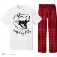 Funny Hangry T Rex Dinosaur Lover Gift Pajama Set thumb 0