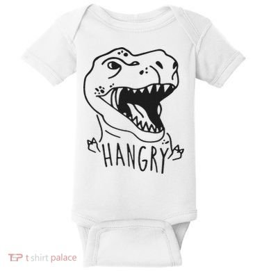 Funny Hangry T Rex Dinosaur Lover Gift Baby Bodysuit