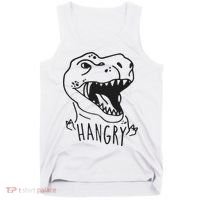 Funny Hangry T Rex Dinosaur Lover Gift Tank Top thumb 0