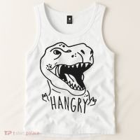 Funny Hangry T Rex Dinosaur Lover Gift Tank Top thumb 2