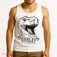 Funny Hangry T Rex Dinosaur Lover Gift Tank Top thumb 3