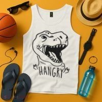 Funny Hangry T Rex Dinosaur Lover Gift Tank Top thumb 4