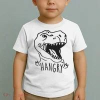 Funny Hangry T Rex Dinosaur Lover Gift Toddler T-Shirt thumb 2