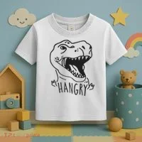 Funny Hangry T Rex Dinosaur Lover Gift Toddler T-Shirt thumb 3