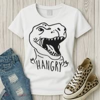 Funny Hangry T Rex Dinosaur Lover Gift Women's T-Shirt thumb 3