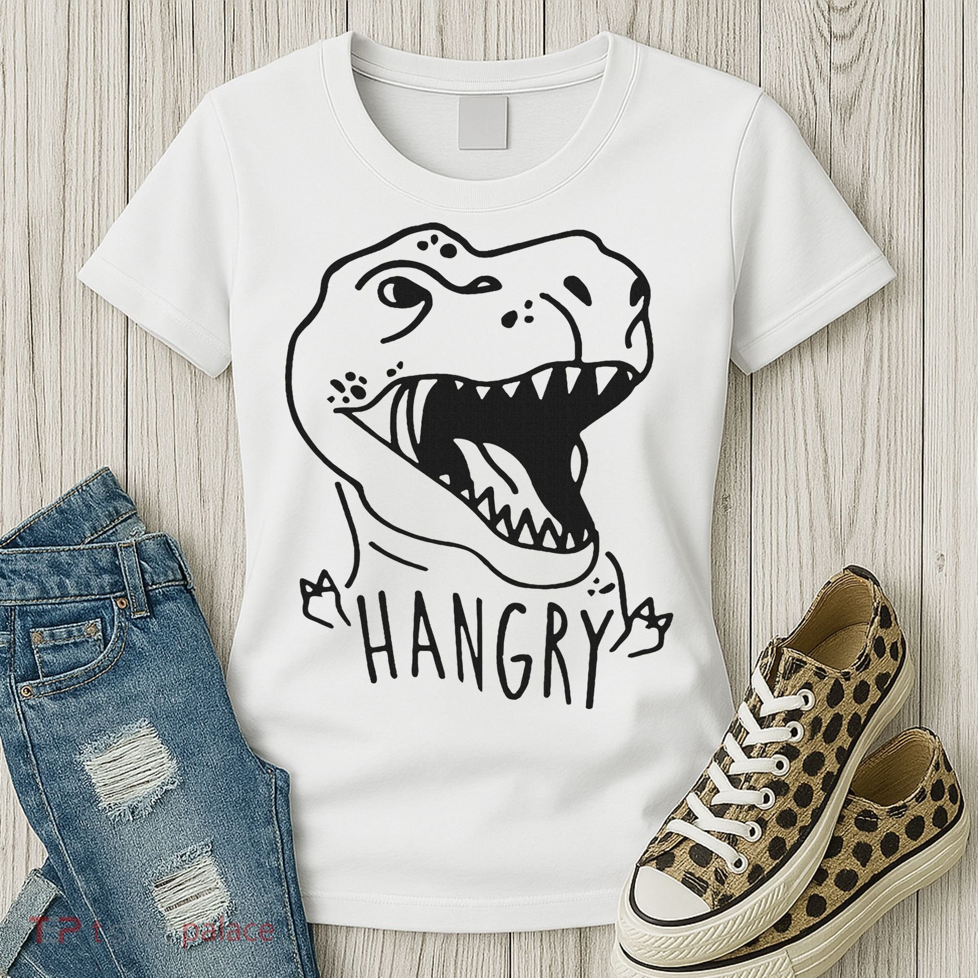 Funny Hangry T Rex Dinosaur Lover Gift Women's T-Shirt