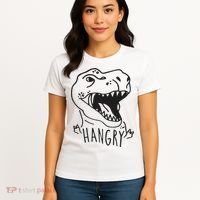 Funny Hangry T Rex Dinosaur Lover Gift Women's T-Shirt thumb 4