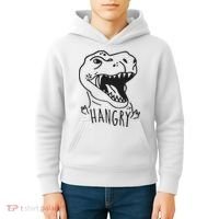 Funny Hangry T Rex Dinosaur Lover Gift Kids Hoodie thumb 4