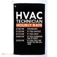 Funny Hvac Technician Hourly Rate Hvac Mechanic Labor Rates Golf Towel thumb 0