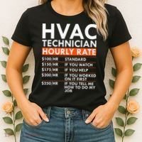 Funny Hvac Technician Hourly Rate Hvac Mechanic Labor Rates Women's T-Shirt thumb 2