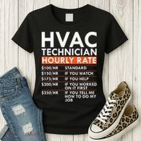 Funny Hvac Technician Hourly Rate Hvac Mechanic Labor Rates Women's T-Shirt thumb 3