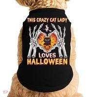 Funny Halloween This Crazy Cat Lady Loves Halloween Doggie Tank thumb 0