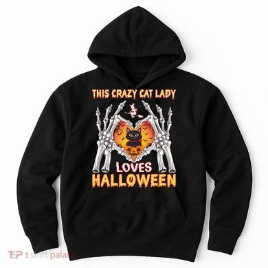 Funny Halloween This Crazy Cat Lady Loves Halloween Hoodie