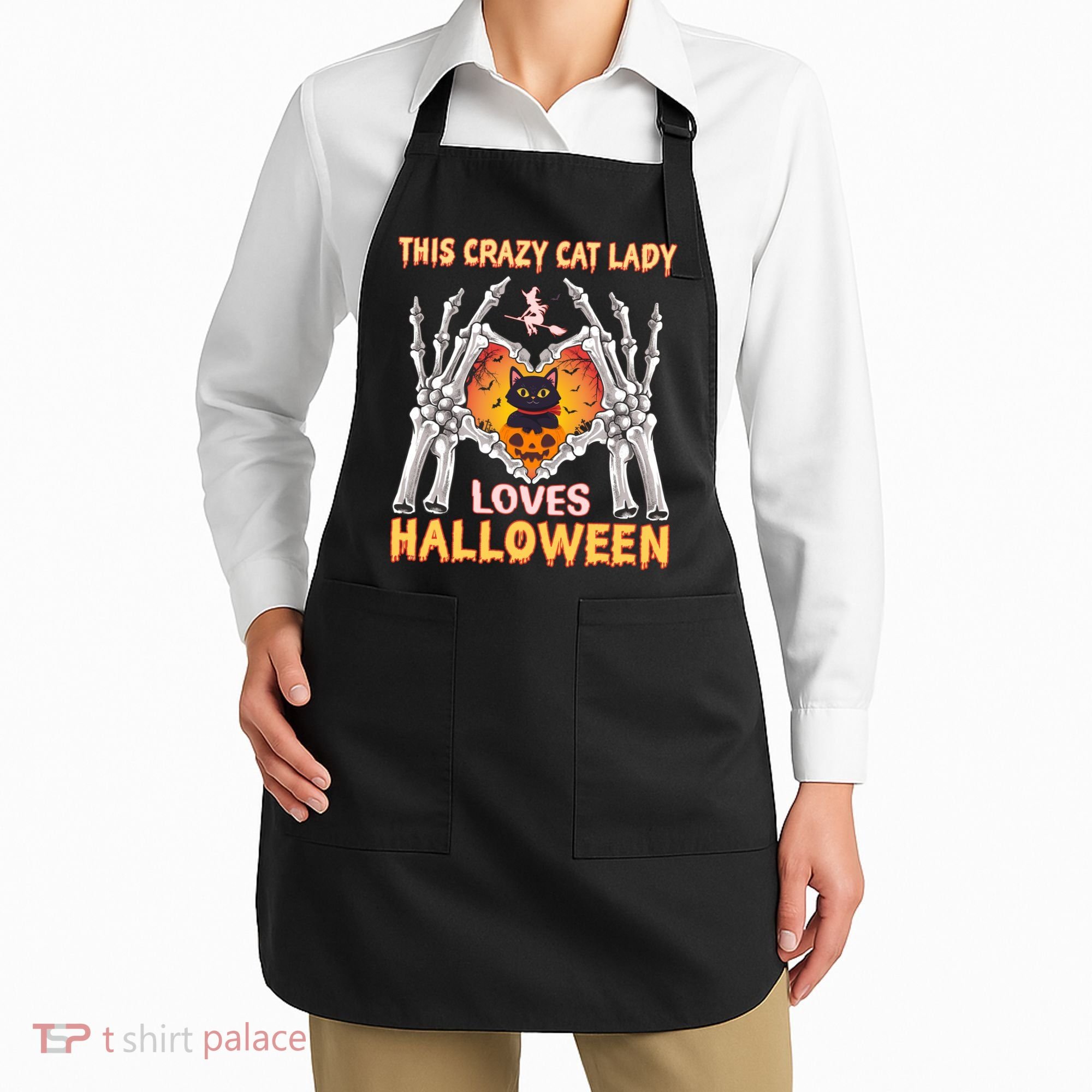 Funny Halloween This Crazy Cat Lady Loves Halloween Apron