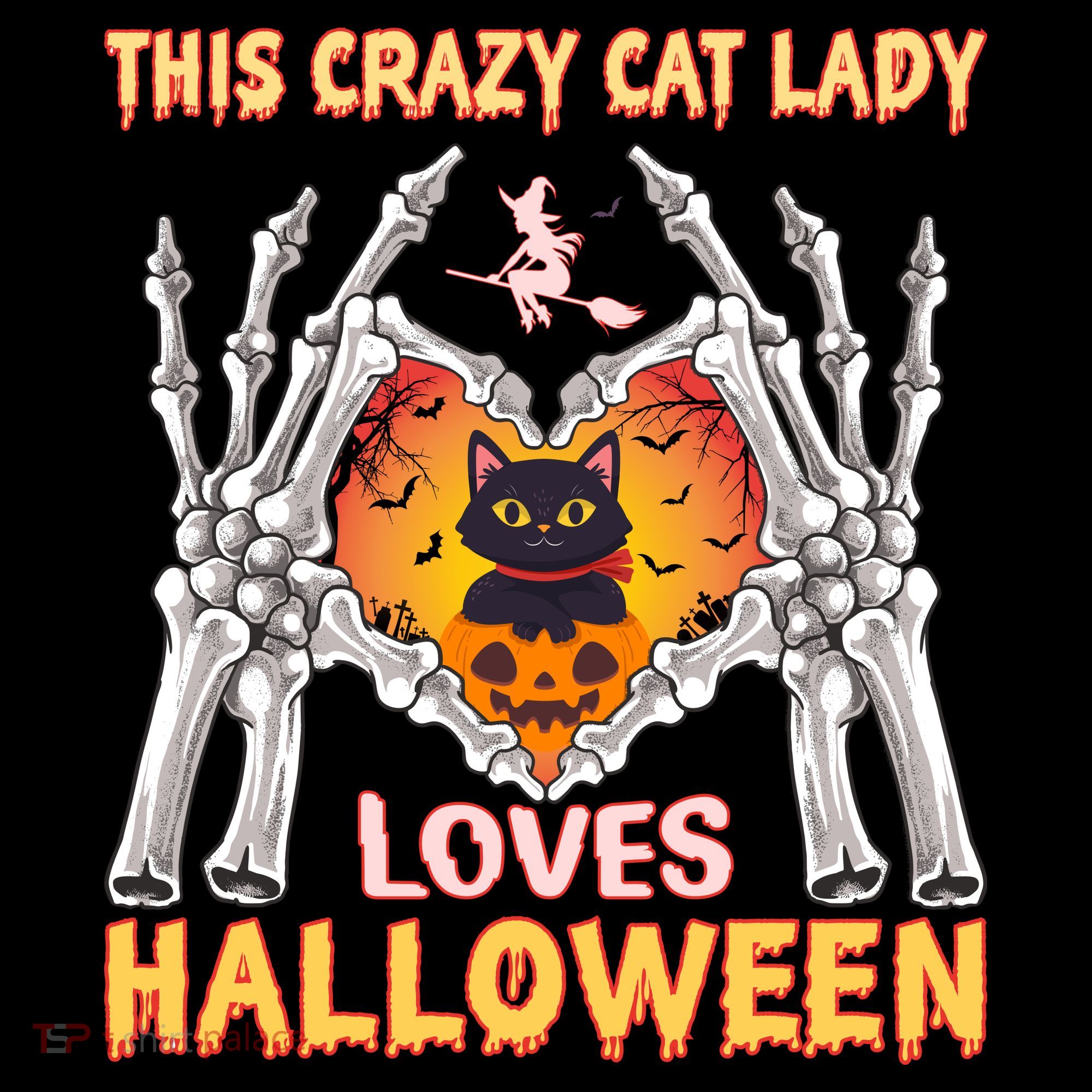 Funny Halloween This Crazy Cat Lady Loves Halloween Women's Hoodie