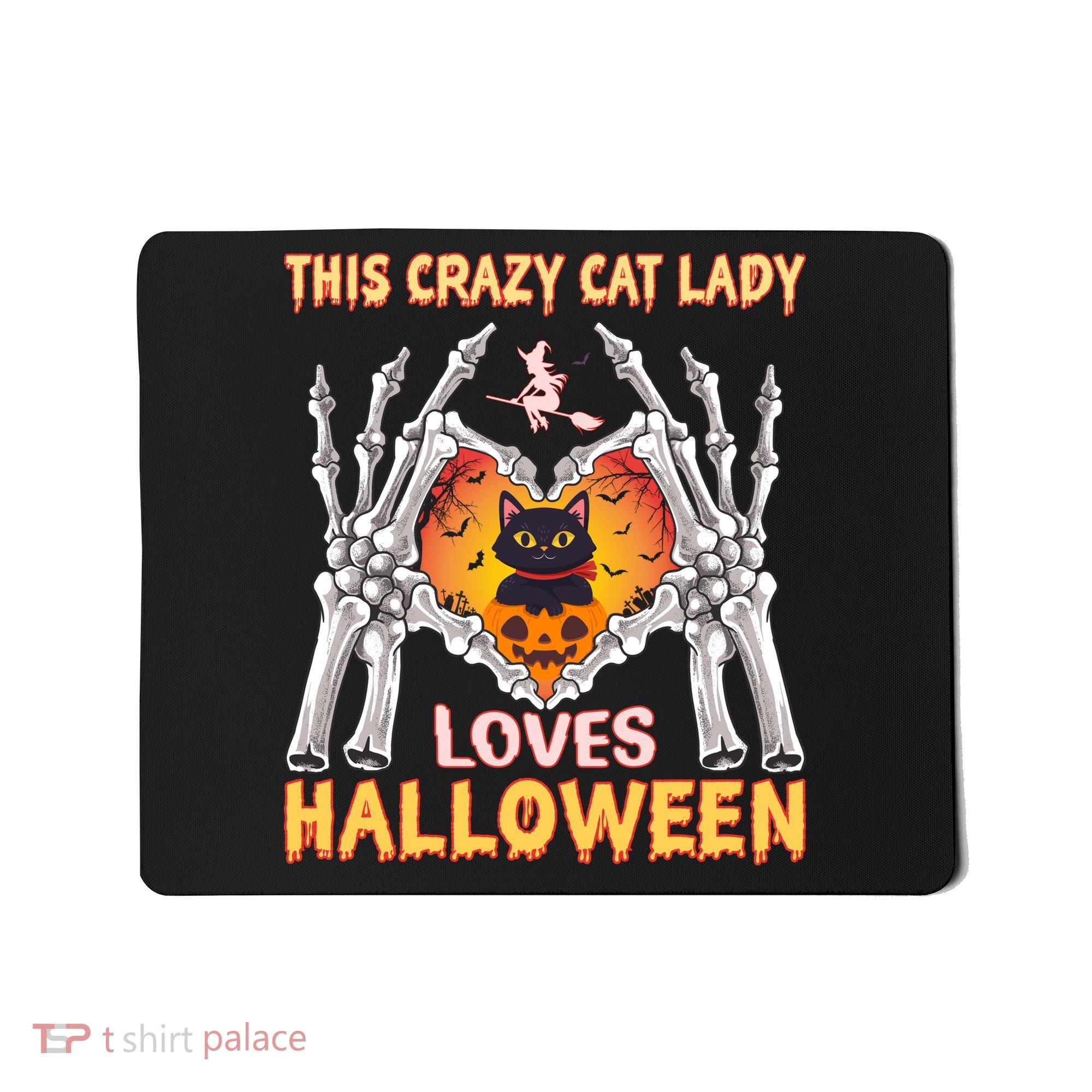 Funny Halloween This Crazy Cat Lady Loves Halloween Mousepad