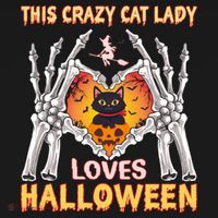 Funny Halloween This Crazy Cat Lady Loves Halloween Ornament thumb 1