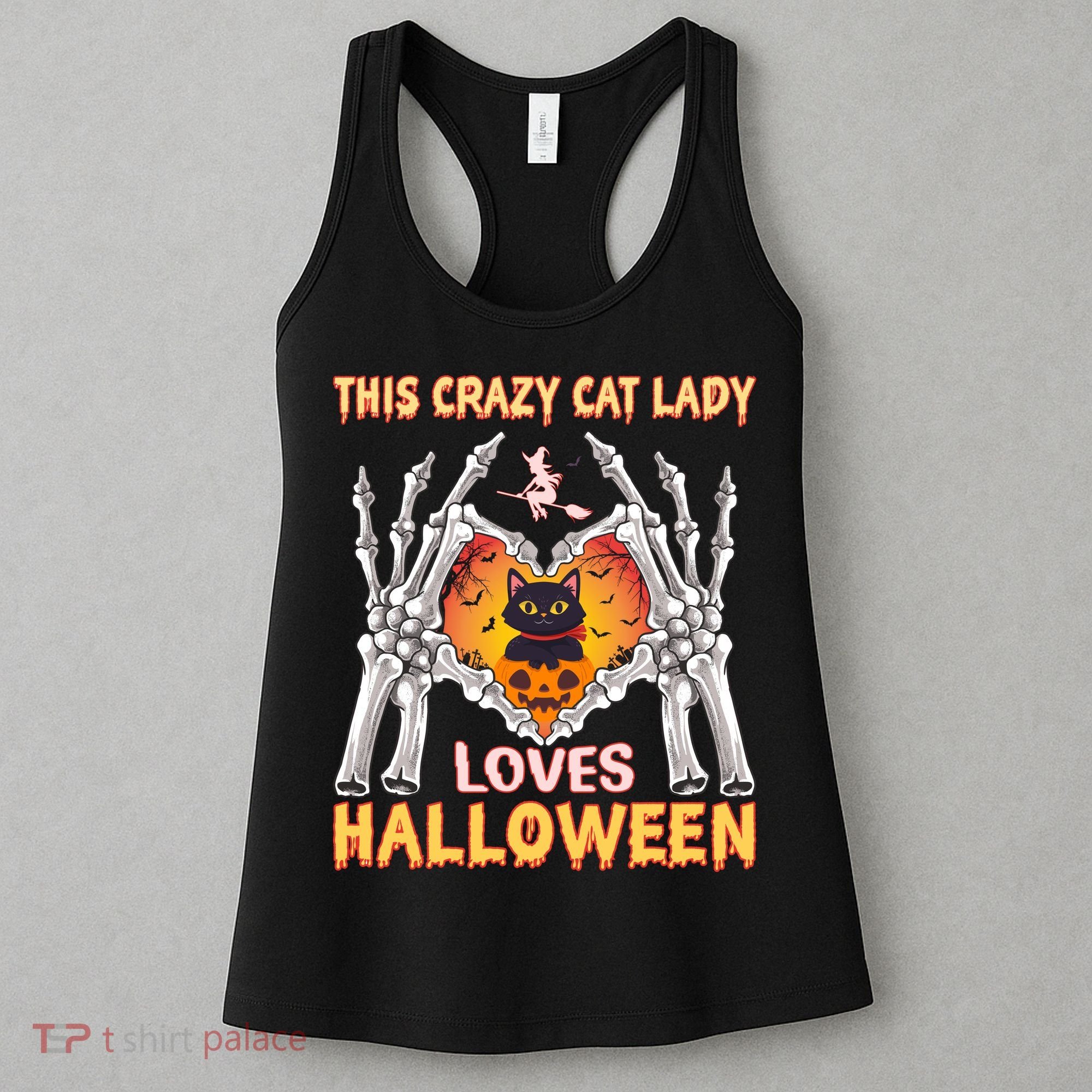 Funny Halloween This Crazy Cat Lady Loves Halloween Women's Tank Top