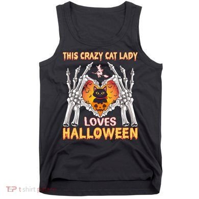 Funny Halloween This Crazy Cat Lady Loves Halloween Tank Top