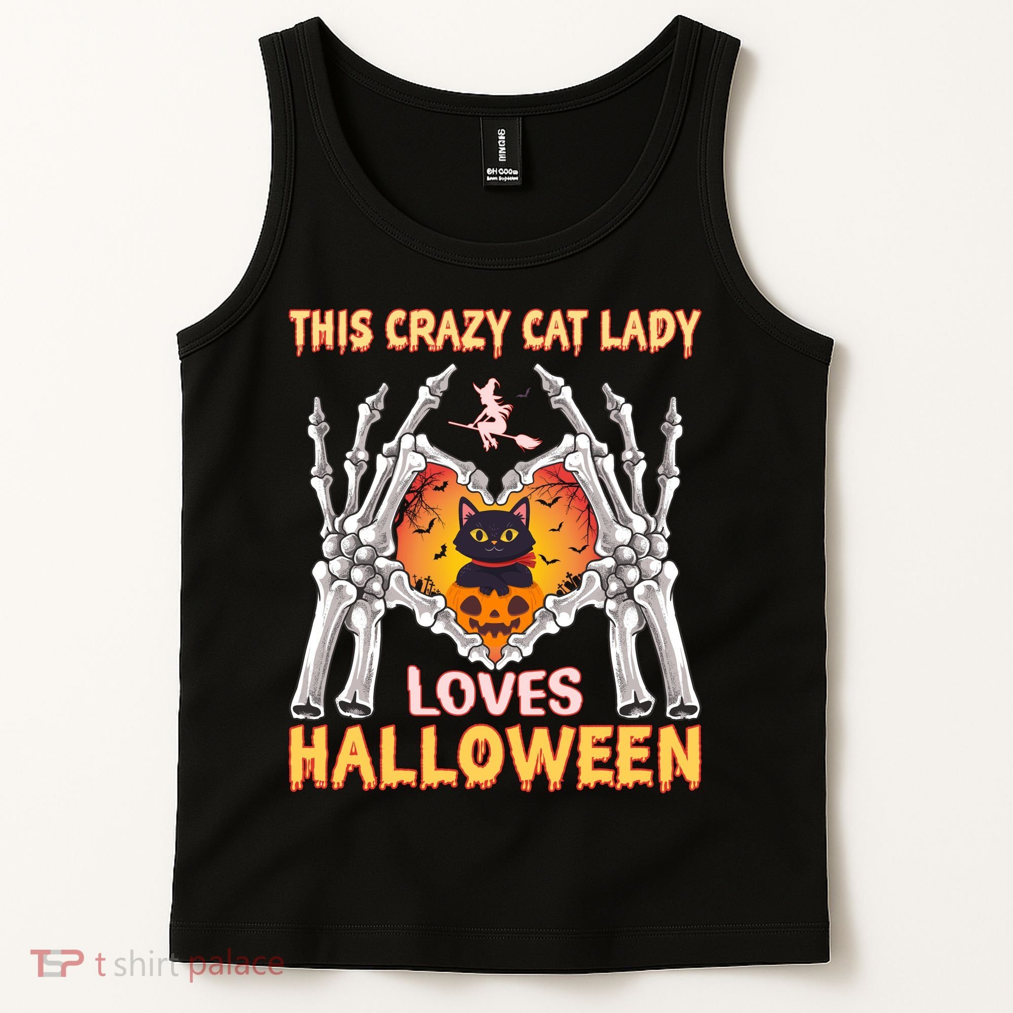 Funny Halloween This Crazy Cat Lady Loves Halloween Tank Top
