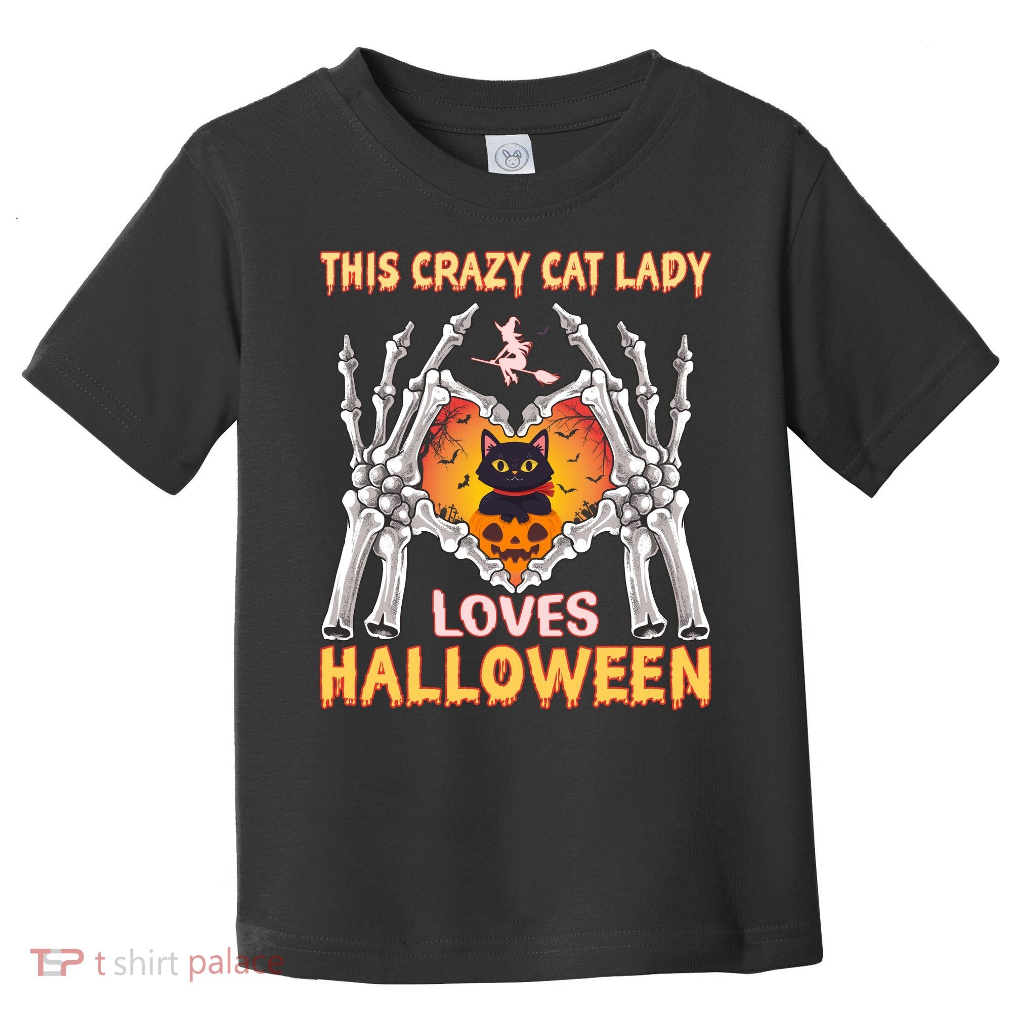 Funny Halloween This Crazy Cat Lady Loves Halloween Toddler T-Shirt