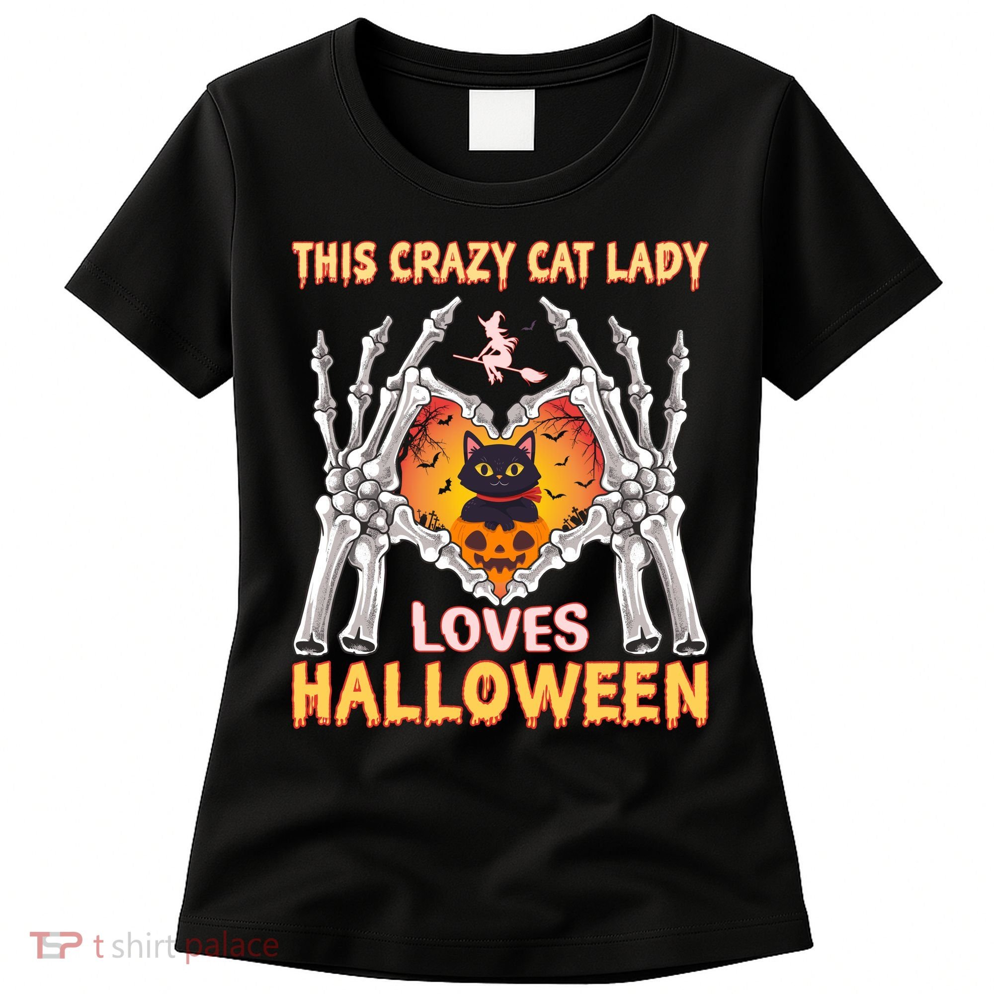 Funny Halloween This Crazy Cat Lady Loves Halloween Women's T-Shirt