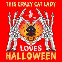 Funny Halloween This Crazy Cat Lady Loves Halloween Santa Hat thumb 1