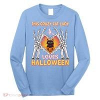 Funny Halloween This Crazy Cat Lady Loves Halloween Long Sleeve Shirt thumb 0