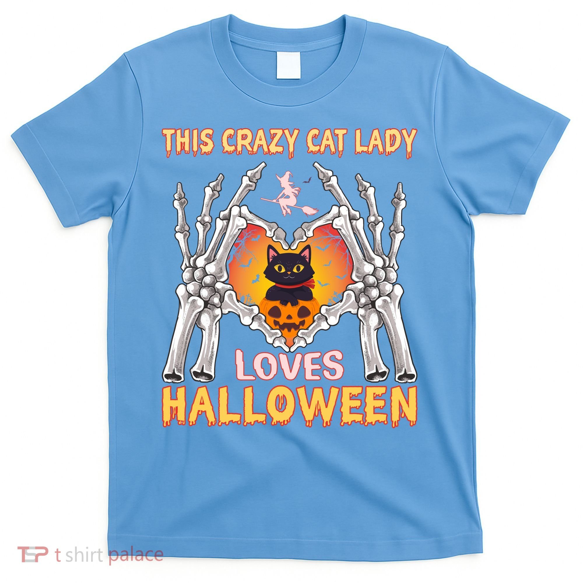 Funny Halloween This Crazy Cat Lady Loves Halloween T-Shirt