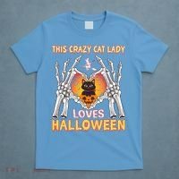 Funny Halloween This Crazy Cat Lady Loves Halloween T-Shirt thumb 4