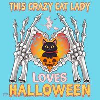Funny Halloween This Crazy Cat Lady Loves Halloween Kids Long Sleeve Shirt thumb 2