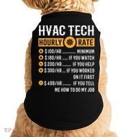 Funny HVAC Tech Gifts HVAC Tech Hourly Rate Doggie Tank thumb 0