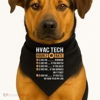 Funny HVAC Tech Gifts HVAC Tech Hourly Rate USA-Made Doggie Bandana thumb 1
