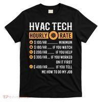 Funny HVAC Tech Gifts HVAC Tech Hourly Rate T-Shirt thumb 0