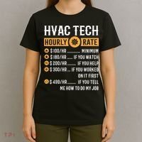 Funny HVAC Tech Gifts HVAC Tech Hourly Rate T-Shirt thumb 4