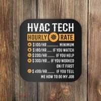Funny HVAC Tech Gifts HVAC Tech Hourly Rate Coaster thumb 0