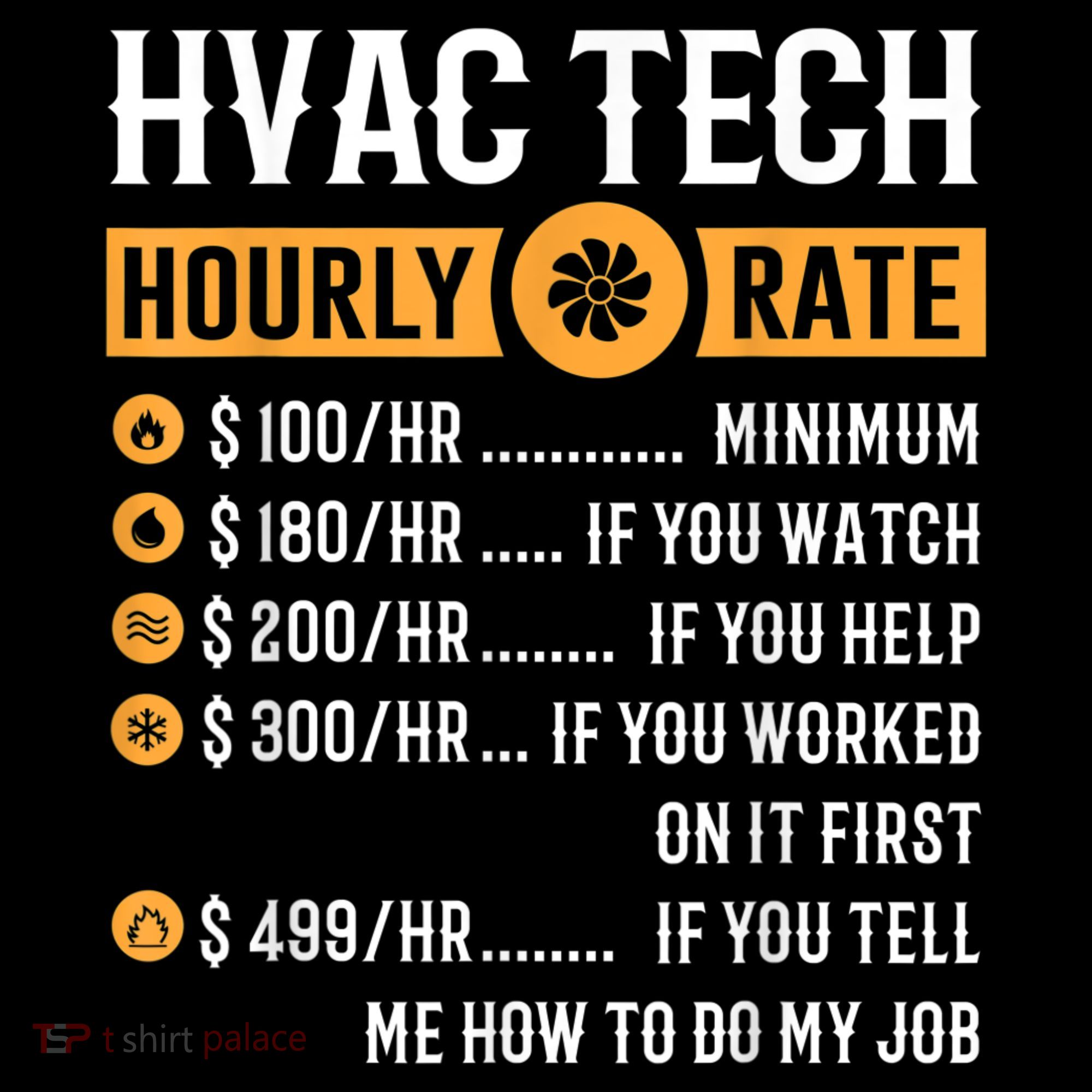 Funny HVAC Tech Gifts HVAC Tech Hourly Rate Coaster