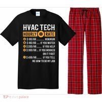 Funny HVAC Tech Gifts HVAC Tech Hourly Rate Pajama Set thumb 0