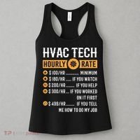 Funny HVAC Tech Gifts HVAC Tech Hourly Rate Women's Tank Top thumb 3