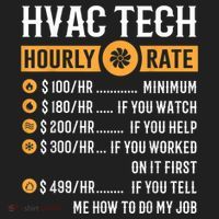 Funny HVAC Tech Gifts HVAC Tech Hourly Rate Golf Towel thumb 3