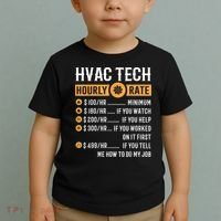Funny HVAC Tech Gifts HVAC Tech Hourly Rate Toddler T-Shirt thumb 2