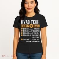 Funny HVAC Tech Gifts HVAC Tech Hourly Rate Women's T-Shirt thumb 4