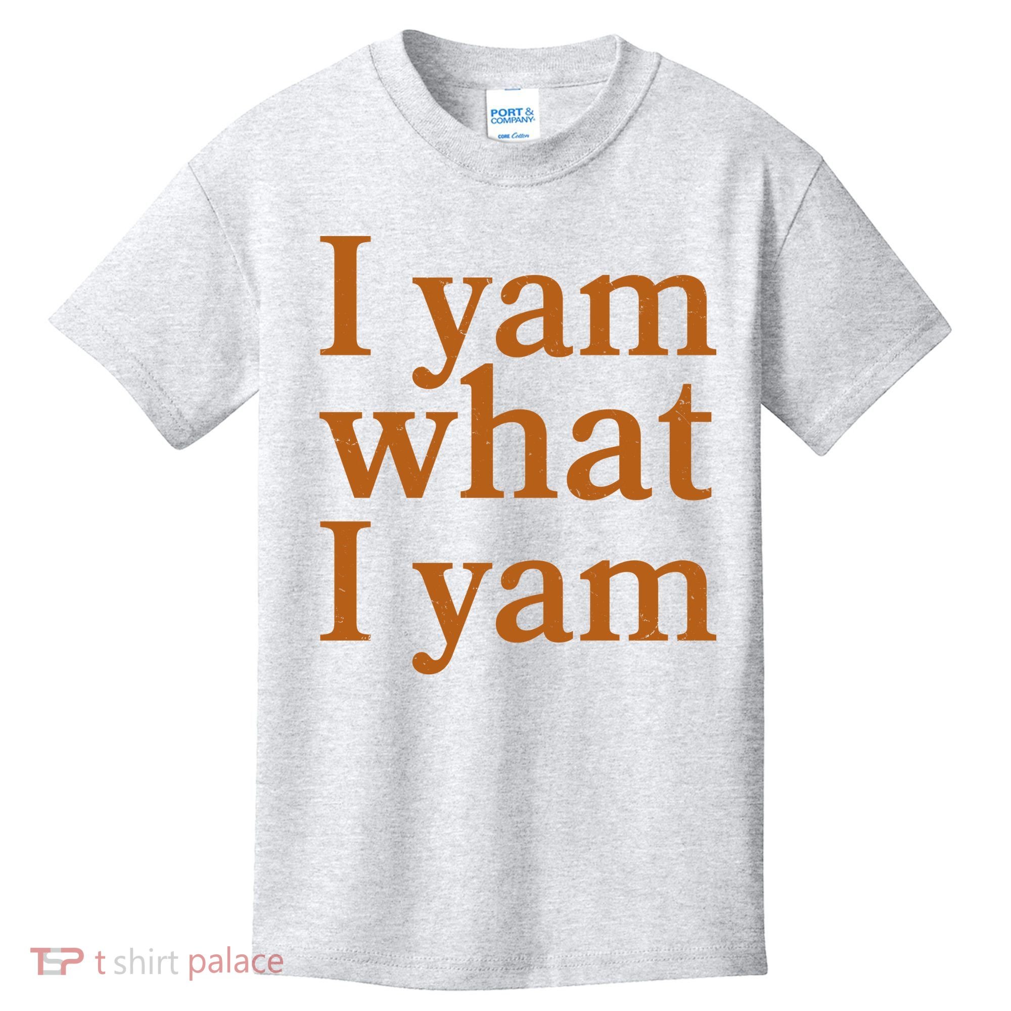 Funny Holidays Thanksgiving I Yam What I Yam Kids T-Shirt