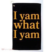 Funny Holidays Thanksgiving I Yam What I Yam Golf Towel thumb 0