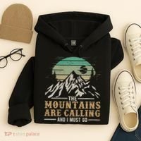 Funny Hiking Tee The Mountains Are Calling And I Must Go Hoodie thumb 4