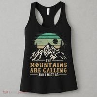Funny Hiking Tee The Mountains Are Calling And I Must Go Women's Tank Top thumb 3