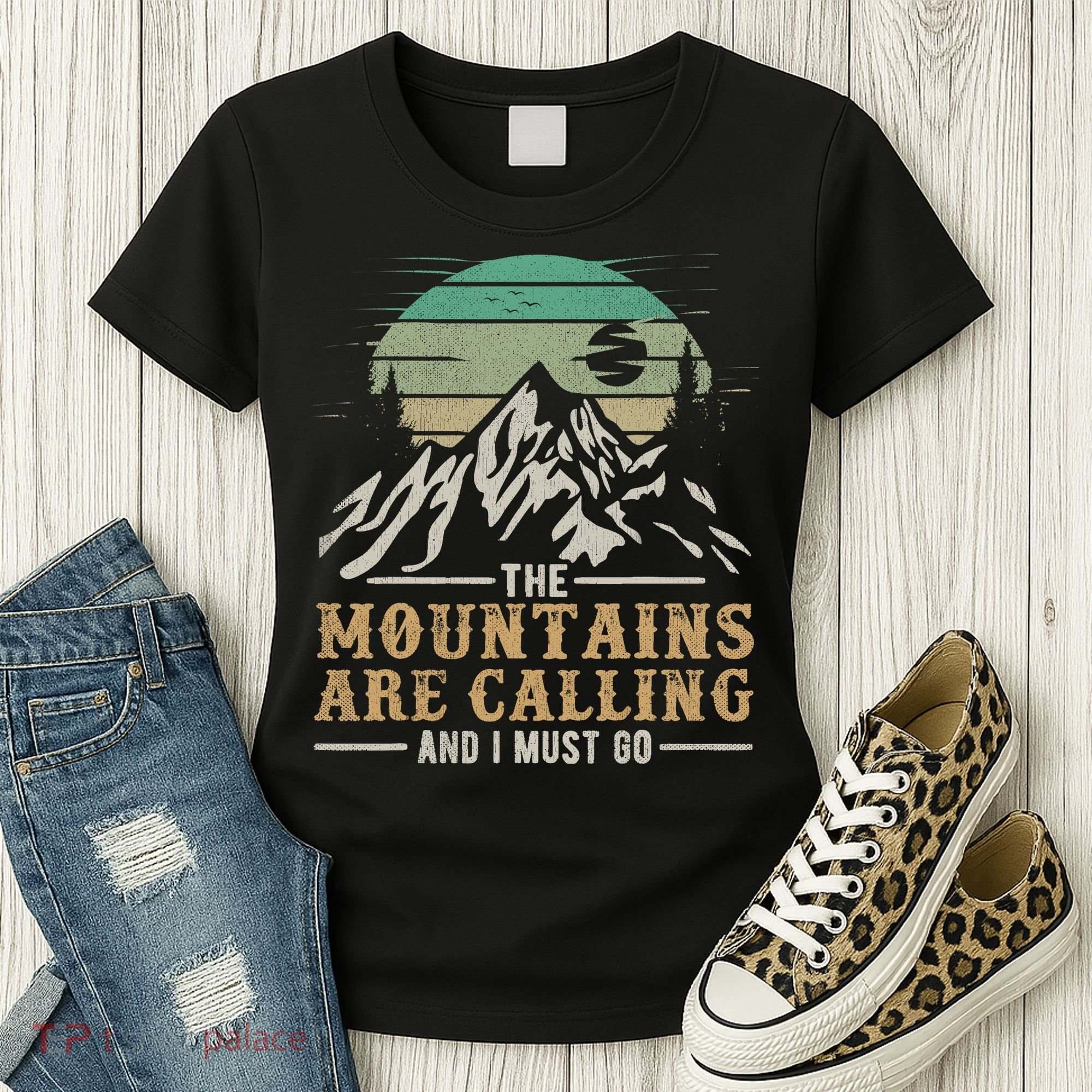 Funny Hiking Tee The Mountains Are Calling And I Must Go Women's T-Shirt