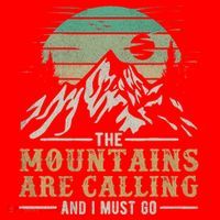 Funny Hiking Tee The Mountains Are Calling And I Must Go Santa Hat thumb 1
