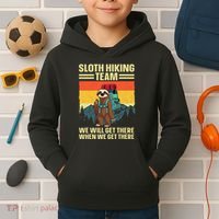 Funny Hiking Themed Hiker Hike Gag Hiking Kids Hoodie thumb 2