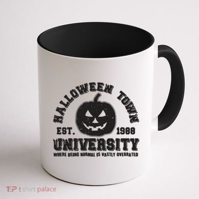 Funny Halloween Town University Est 1988 Where Being Normal Is Vastly Overrated Coffee Mug back